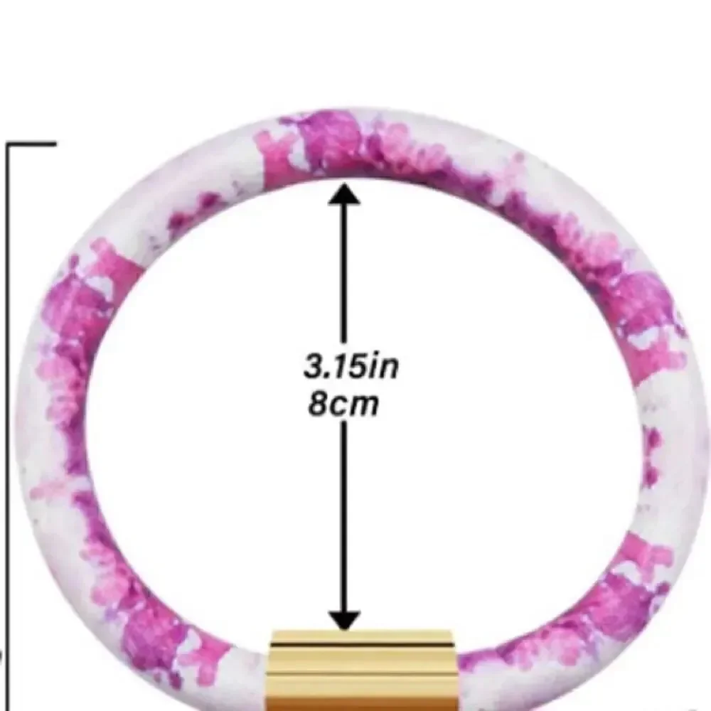Pink tye dye key ring bracelet